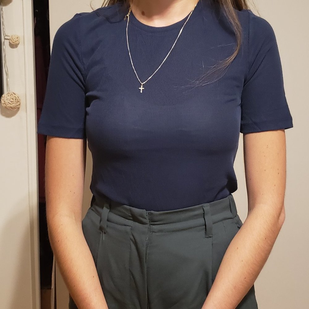 2/$20 Frank and Oak Navy T-shirt